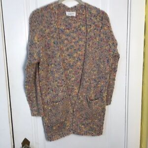 Colorful marled oversized cardigan